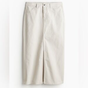 3 for $30👖 H&M Straight khaki  / cream Denim Skirt | Sz 32
